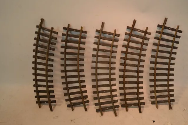 Aristocraft Curved Brass Track G Scale Train 5 Pieces