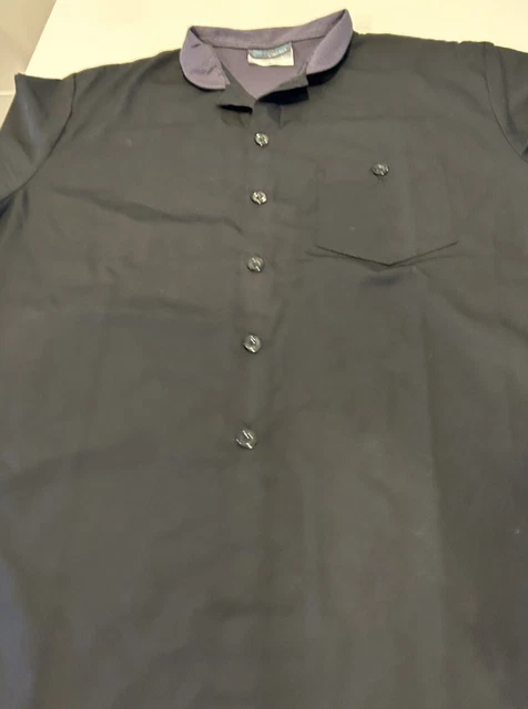 cook cool happy chef mens breathable work shirt button up size L gray NWT
