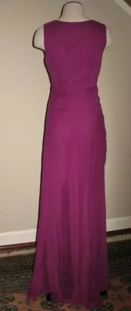 JCrew Evie Long Dress in Silk Chiffon Size 6 Spiced Wine Gown 3