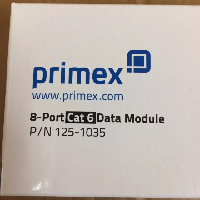 New Primex 125-1035 8-Port CAT 6 Data/Voice Module 8-RJ45 110 IDC’s Verge Media 2