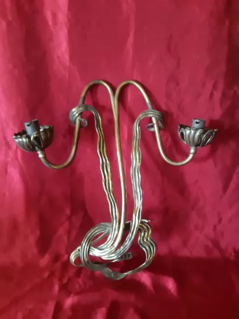 GRANDE APPLIQUE ANCIENNE ART NOUVEAU BRONZE LAITON,1900 Jugendstil