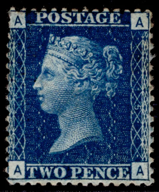 GB QV SG47, 2d dp blue plate 15, M MINT. Cat £525. AA