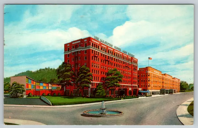 c1960s Majestic Hotel Baths Hot Springs Park Arkansas Vintage Postcard