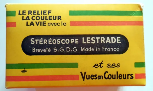 VINTAGE STEREOSCOPE LESTRADE BOXED MADE IN FRANCE 1960s view master 3