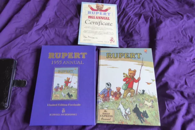 Rupert Bear 1955 Annual Limited Edition Facsimile with slipcase + Certificate vg