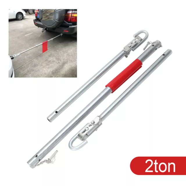 2Ton Straight Pipe Steel  Recovery Tow Bar Towing Pole  Heavy Duty Steel Car HOT