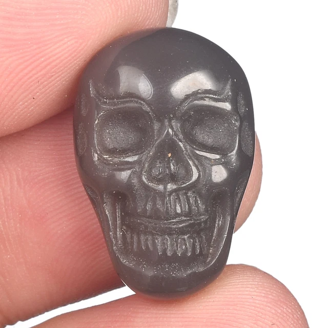Colgante de calavera de obsidiana arco iris natural poder curativo metafísico #35T06