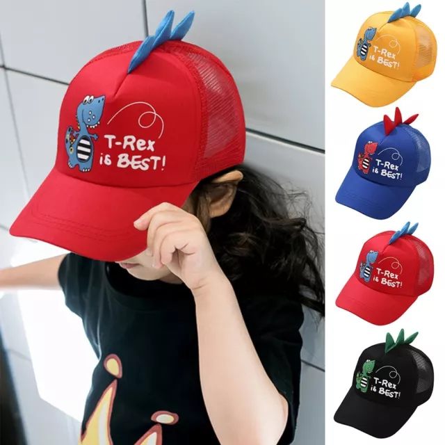 Kids Baby Boys Girls Dinosaur Embroidered Cap Fashion Baseball Cap Peaked Hat