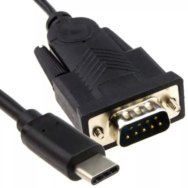 USB Type C to DB9 9 Pin RS-232 Serial Connection for Com Port FT23R Chip 1m/2m