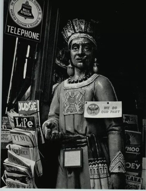 1932 1963 Ansel Adams Cigar Store Carved Indian Art Photo 11X14