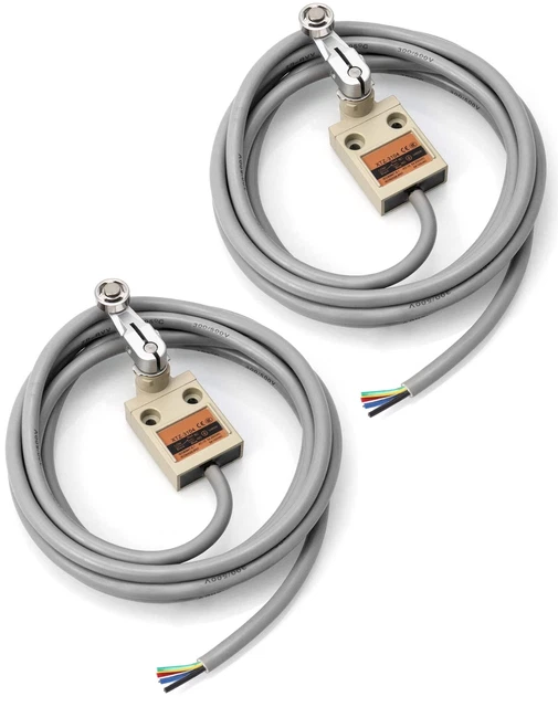 Limit Switch, 2 Pack TZ-3104 Roller Lever Plunger Momentary, SPDT 1NO+1...
