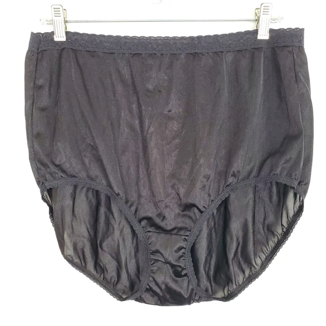 HANES SLIPPERY NYLON Panties Hi Rise Brief Panty Panties Sz 12 4X Sissy