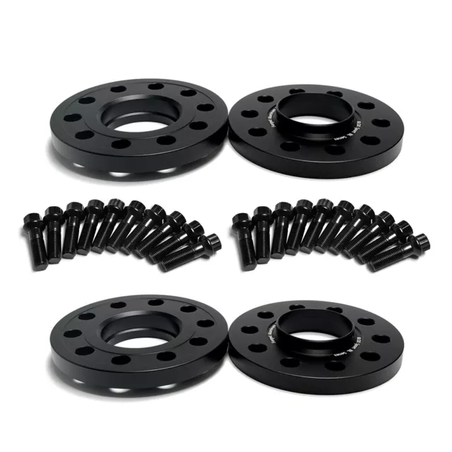 2 10mm + 2 15mm Hub Centric 5Lug Wheel Spacers for VW Golf GTI R TSi MK5 MK6 MK7