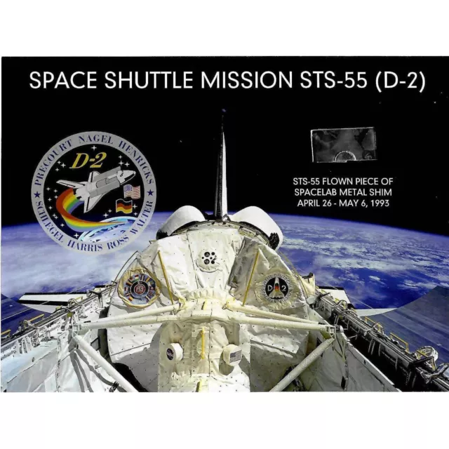 Space Shuttle Mission STS-55 flown artifact presentation #1