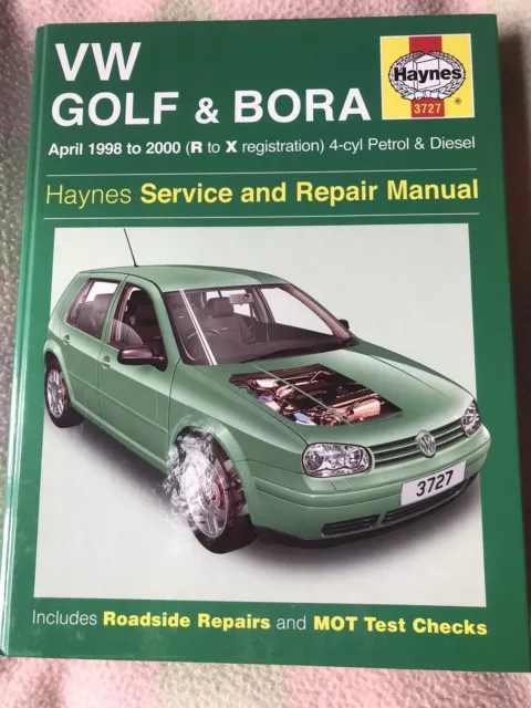 VW Golf & Bora 1998 - 2000 Petrol & Diesel Haynes Service & Repair Manual