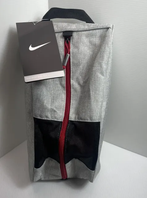 Nike Golf Shoe Tote Carry Bag Sport Sneaker Travel Mesh Vented Grey Black New