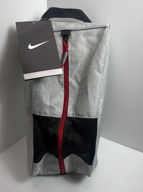 Nike Golf Shoe Tote Carry Bag Sport Sneaker Travel Mesh Vented Grey Black New Nike Golf Shoe Tote Carry Bag Sport Sneaker Travel Mesh Vented Grey Black New
