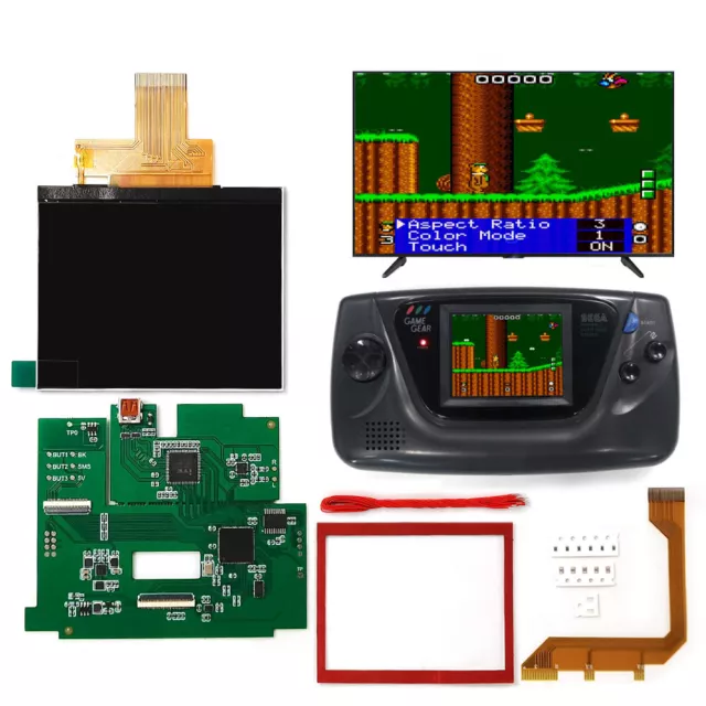 SEGA GG IPS LCD Screen HDMI Kits For SEGA Game Gear Adjustable Brightness