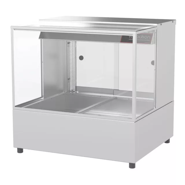 Woodson W.HFSQ22 C Hot Food Bar - Square Glass Bain Marie Commercial