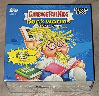 *a* (1) TOPPS Garbage Pail Kids Book Worms Sticker Cards Mega Box, Sealed *a*
