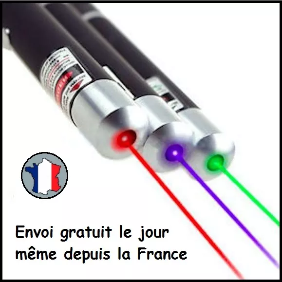 Pointeur Laser Vert Rouge Bleu Violet Puissant Classe 2 Green Red Stylo Lazer