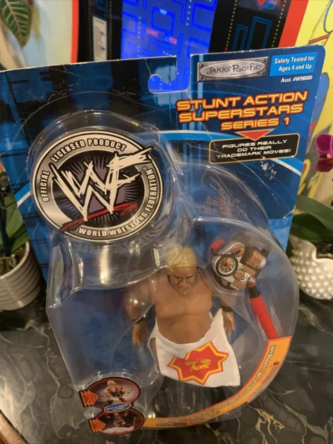 WWE WWF Wrestling Jakks Stunt Action Superstars Series 1 RIKISHI Rare NEW 3