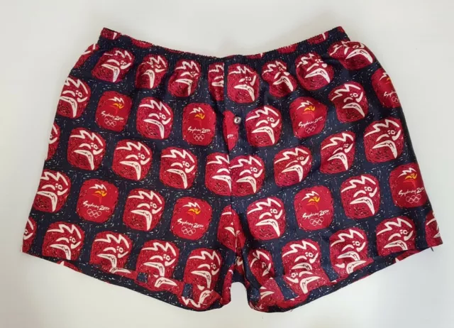 Sydney 2000 Olympics Vintage Men's Satin Boxer Shorts Size L