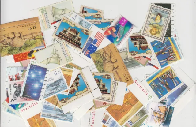 Postage stamps Australia $1.05 x 230 full gum free registered post, SAVE costs