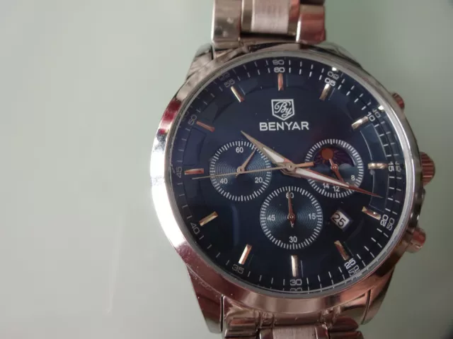 BENYAR Armbanduhr männer Chronograph Analog Quarzwerk Uhren Herren 30M