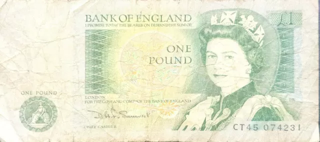 BANK OF ENGLAND £1 ONE POUND NOTE *Sir Isaac Newton *