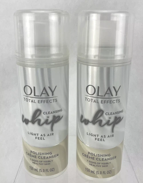 Olay Total Effects Cleansing Whip Polishing Creme Cleanser 5 oz Lot of 2 Face
