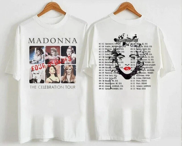 MADONNA 2024 THE Celebration Tour Four Decades *2side Shirt Vintage Men
