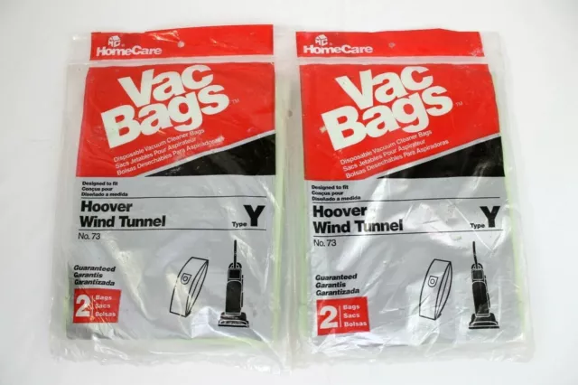 LOT OF 2 Hoover Wind Tunnel HomeCare Vac Bags Type Y Disposable 2 Bag ...
