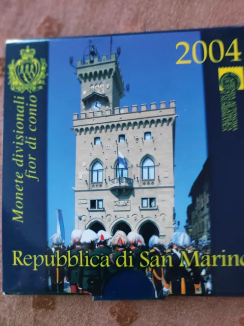 San Marino KMS Kursmünzensatz 2004 im Originalfolder