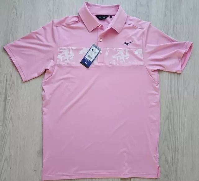 Mizuno Golf Polo Shirt Herren Gr. M L Lila Slim Fit
