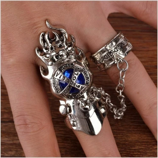 Anime Katekyo Hitman Reborn Finger Rings Vongola Famiglia Cosplay Ring Gem Turn