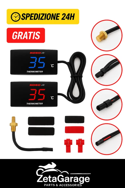 Bulbo SENSORE TEMPERATURA STAGE6 Minarelli PT 1/8 Termometro Koso LC - Foto 5