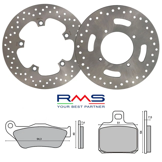 Set Frein Complet Disque Plaquettes Yamaha X-Max 125 2006/2007/2008/2009