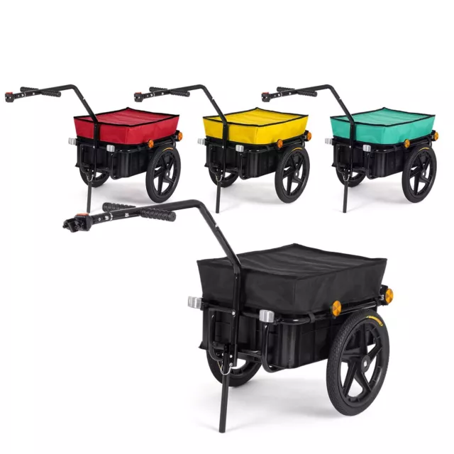 SAMAX Remorque de Vélo Chariot de Transport Bagages Cargo Trailer 60 kg 70L Neuf