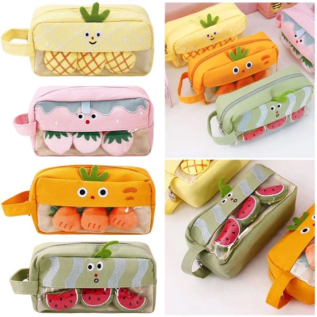 Trousse "Italian Brain" Motif Animé - Dimensions 20x7,5x10 Cm - Double Fermeture Éclair, Organisation Papeterie - Pour École, Voyage