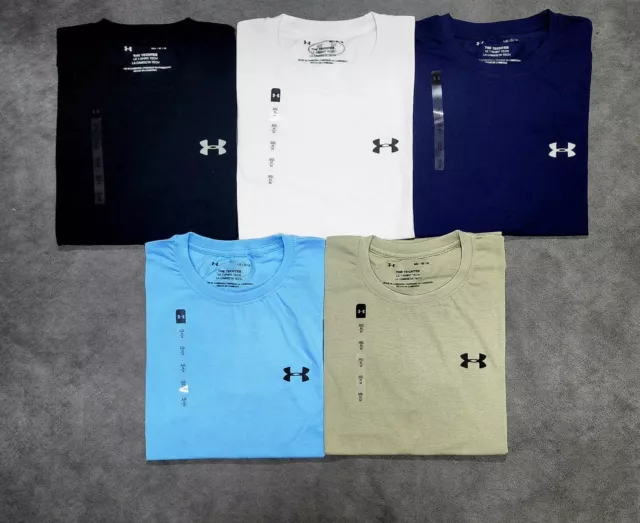 Under Armour Men's T-Shirt UA  Crew Neck  Cotton Blend Sports, Gym, Running M L