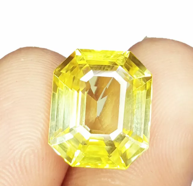 Natural Loose Gemstone 6-8 Ct Yellow Sapphire Certified Sapphire Gem Collection