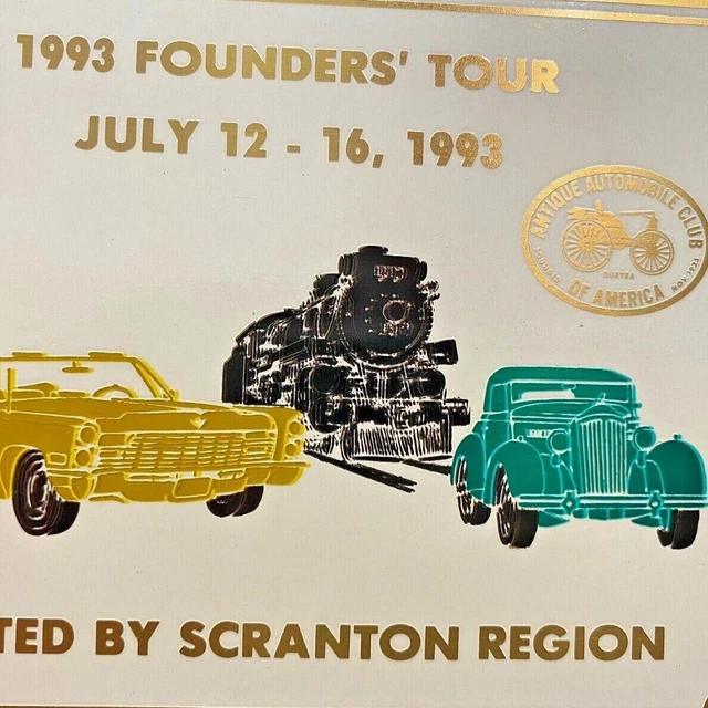 1993 SCRANTON FOUNDERS Tour Antique Auto Car Show Meet AACA
