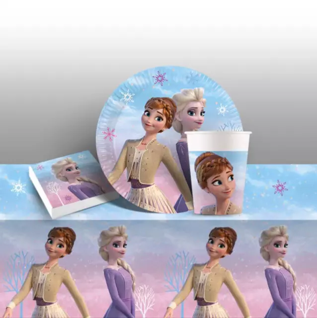 Tavole Disney Frozen Party Decorazioni Piatti Congelati Coppe Tovaglioli Copritavola