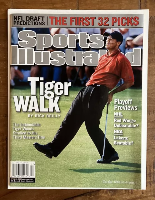 Tiger Woods Sports Illustrated 3Rd Masters Win Newstand April 22, 2002 No Label!