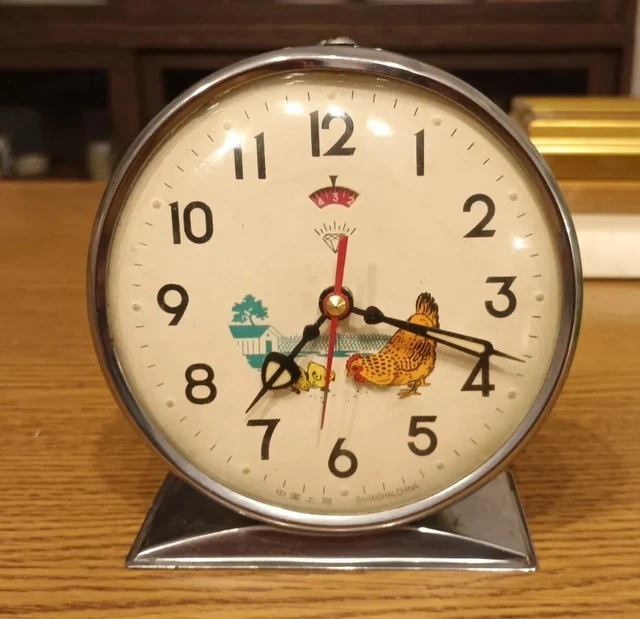 SVEGLIA VINTAGE ANIMATA GALLINA DIAMOND (Non Funzionante)