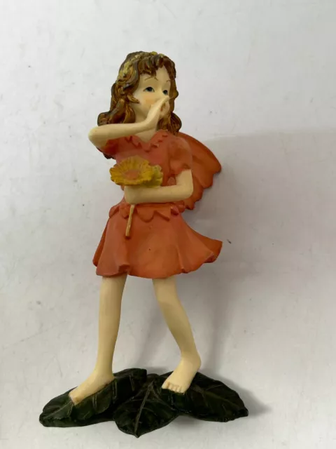 Denzine Fairy Collection 1993 Playful   Flower Fairy Coloured Girl Ornament #LH