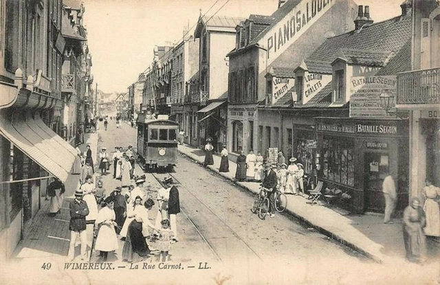 Dept 62 Wimereux La Rue Carnot Très Belle Animation  9X14