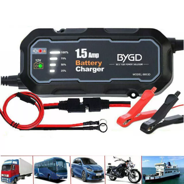 SAE Smart 12V Motorcycle Motorbike Car Battery Charger Automatic Smart Trickle
