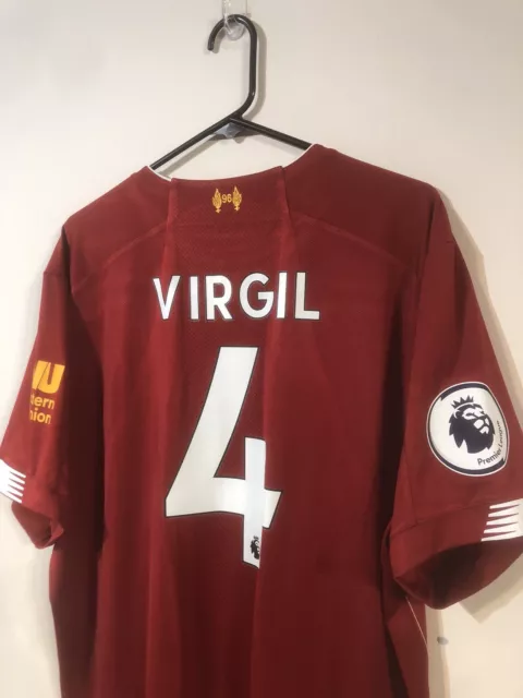 Virgil #4 Liverpool XX-Large 2019/20 Heimshirt New Balance brandneu mit Etikett 3